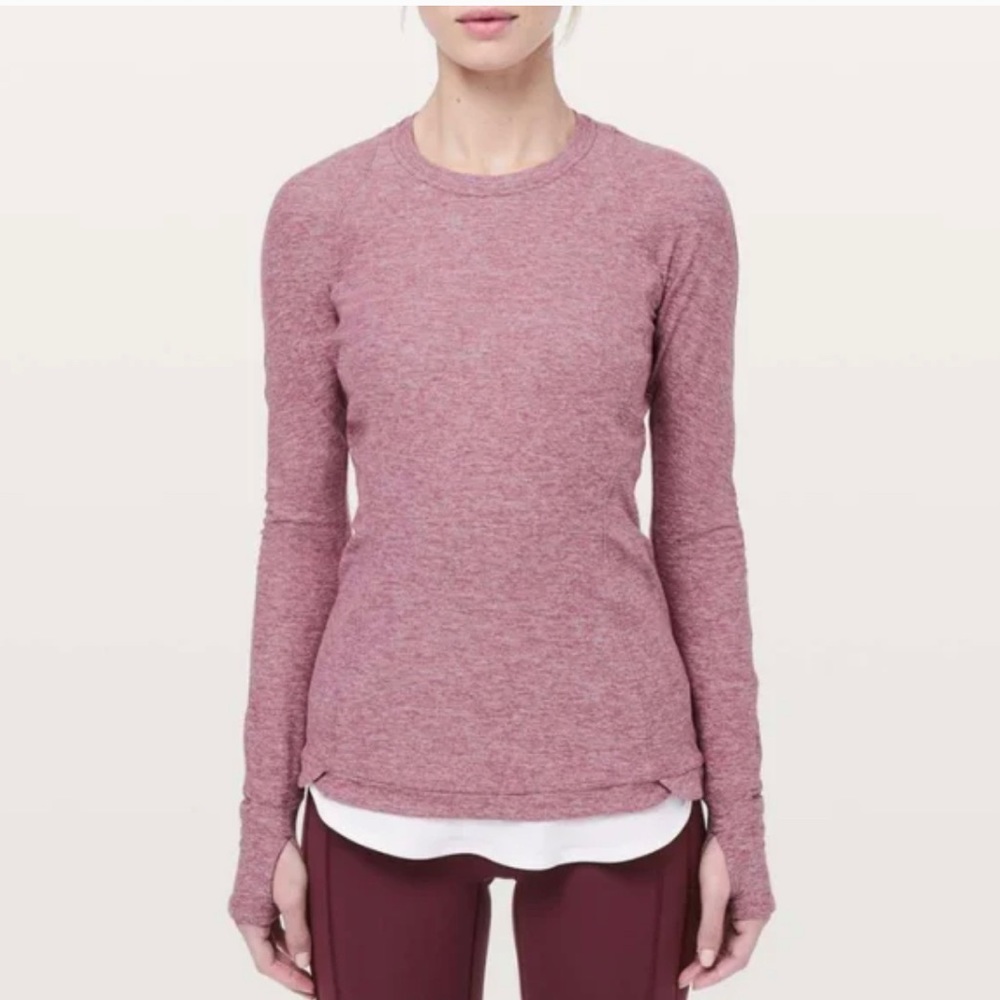 Lululemon Runderful Long Sleeve
Heathered Misty Merlot size 6